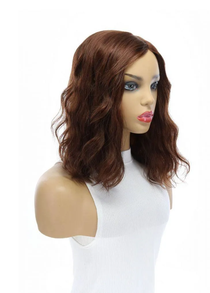 14" Emerald Silk Top Topper Auburn Wavy