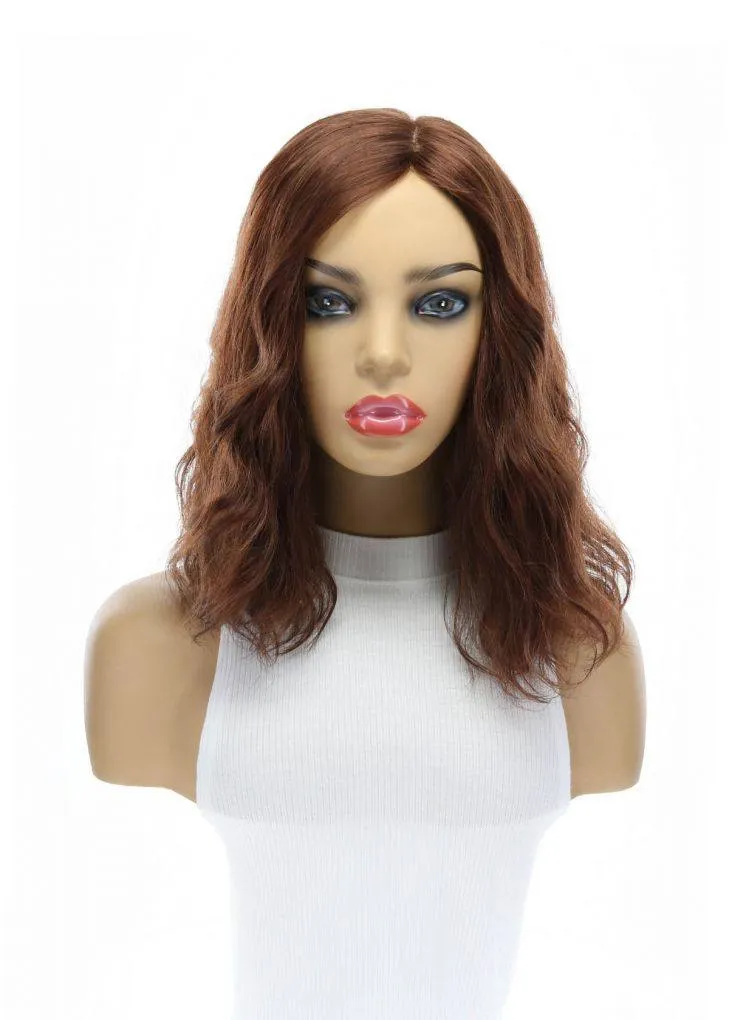 14" Emerald Silk Top Topper Auburn Wavy