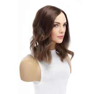 14" Emerald Silk Top Topper Medium Brown Balayage