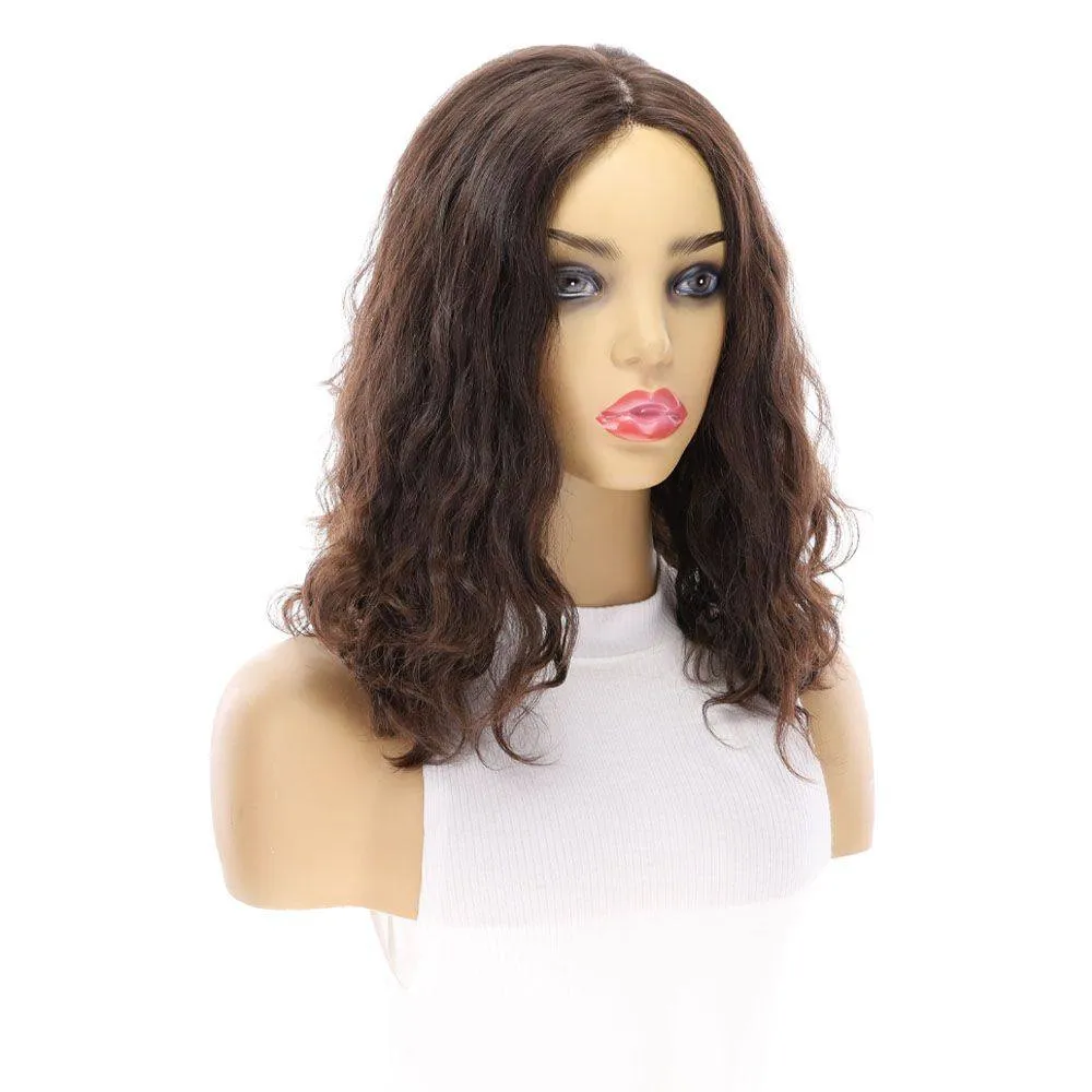 16" Luxe Silk Top Wig #4 Dark Brown Wavy