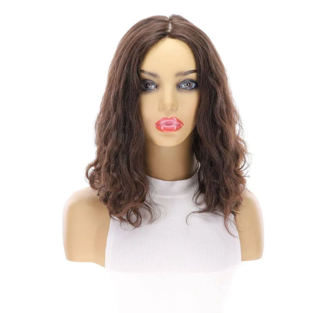 16" Luxe Silk Top Wig #4 Dark Brown Wavy