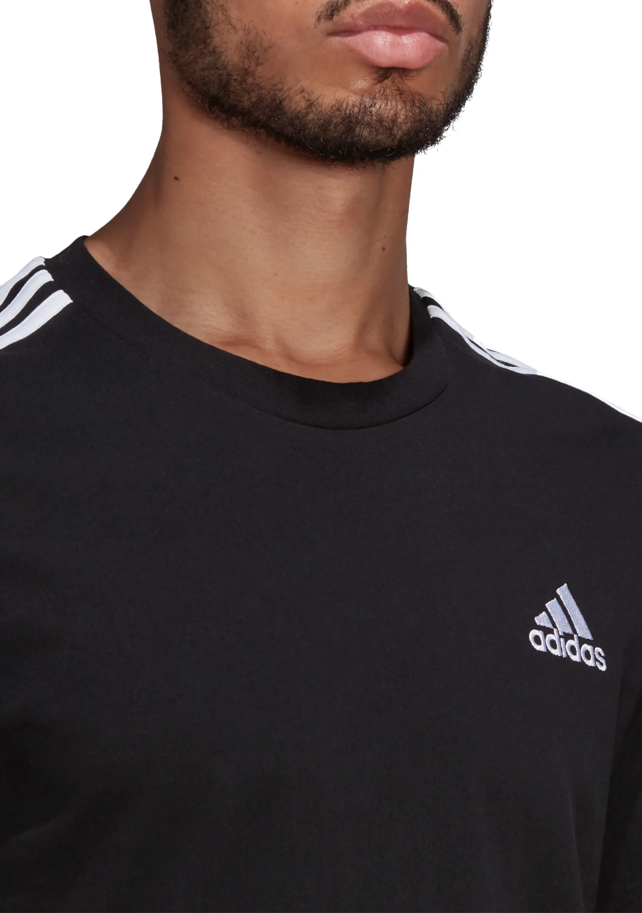 Adidas Men’s Essentials 3 Stripes Tee