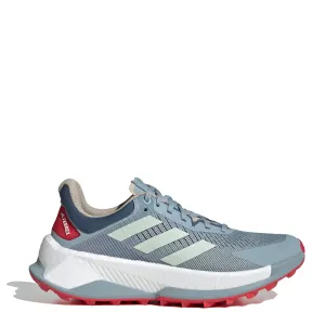 Adidas Terrex Soulstride Ultra Trail Running Shoes Magic Grey / Linen Green / Pure Ruby