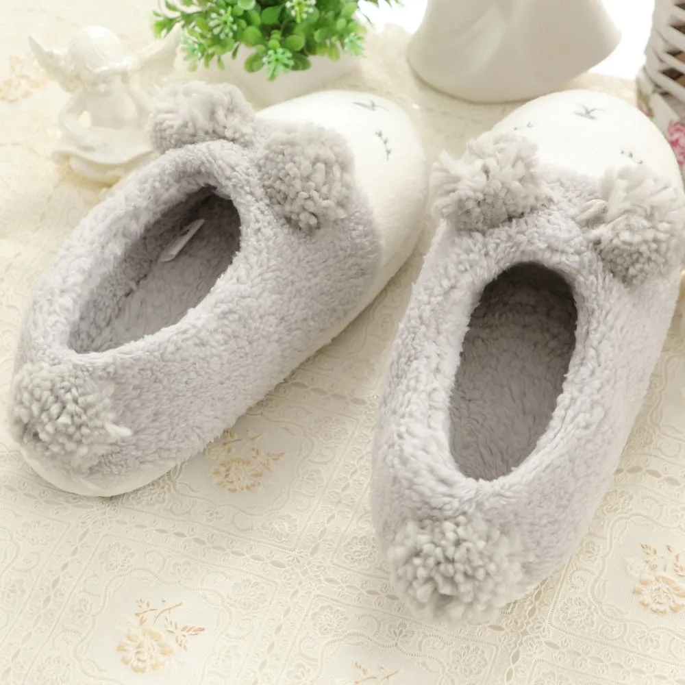 Animal Slippers Lamb Cotton Slippers Indoor Non-slip Floor Slippers UGG Style