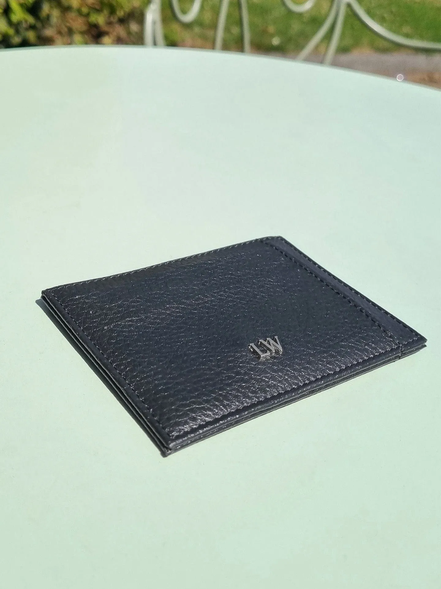 Ash MIRUM® Leather Vegan Cardholder | Black & Silver