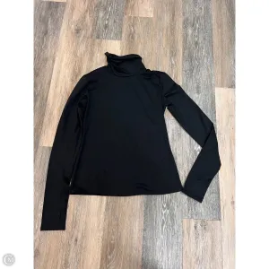 Athletic Top Long Sleeve Collar By Alo In Black, Size: M