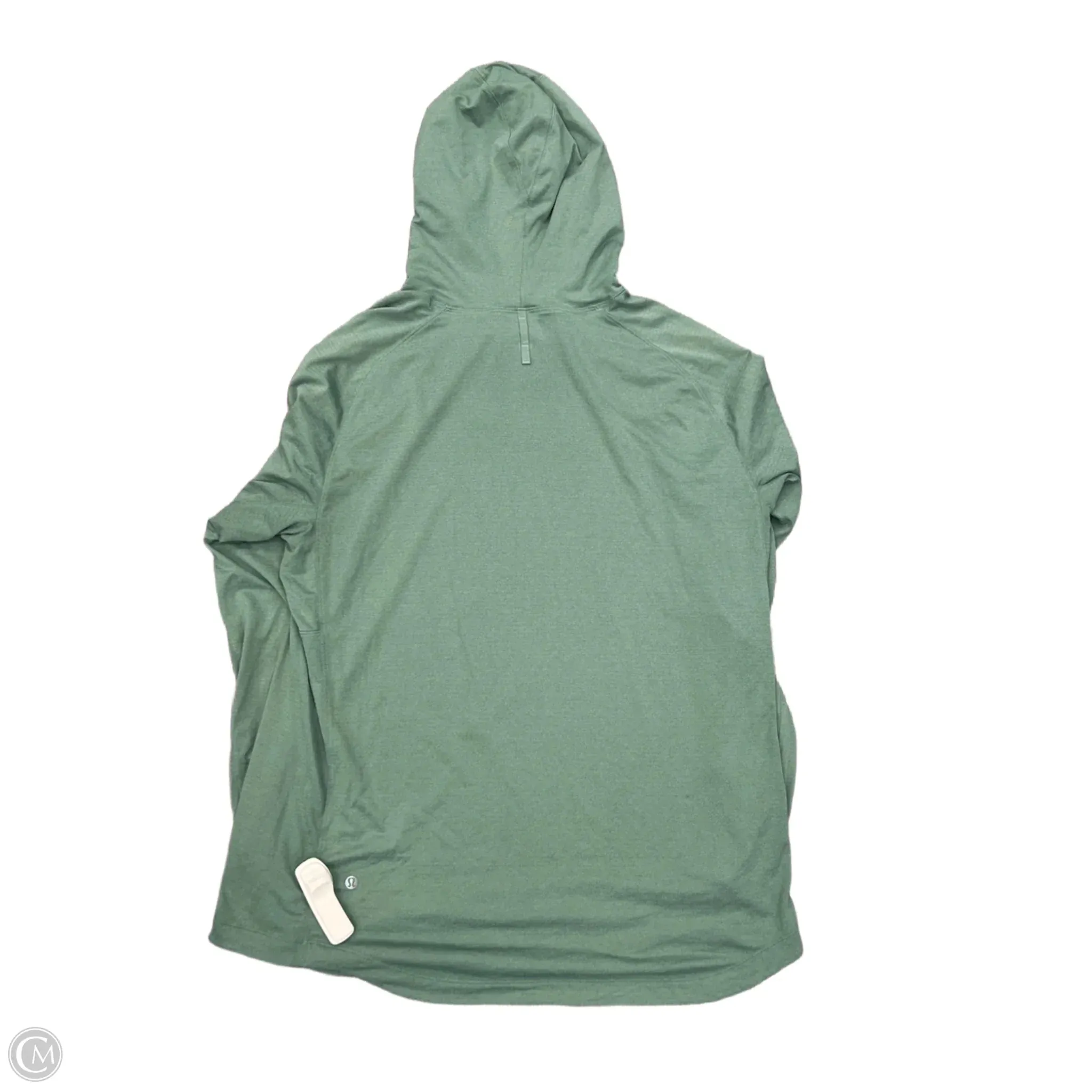 Athletic Top Long Sleeve Hoodie By Lululemon In Green, Size: Xl