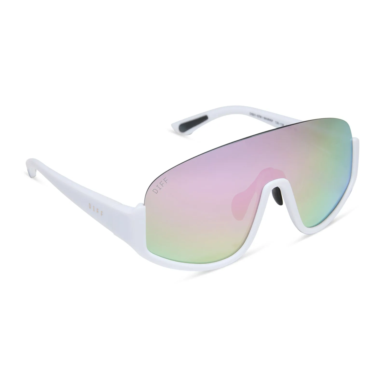 BLAZER - MATTE WHITE   LAVENDER MIRROR   POLARIZED SUNGLASSES