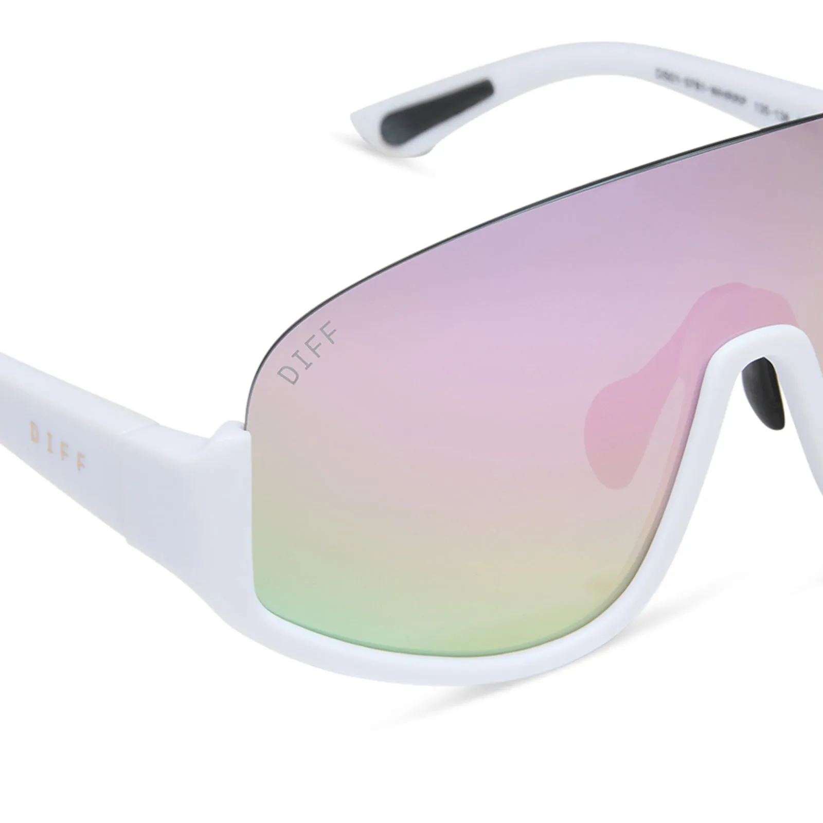 BLAZER - MATTE WHITE   LAVENDER MIRROR   POLARIZED SUNGLASSES