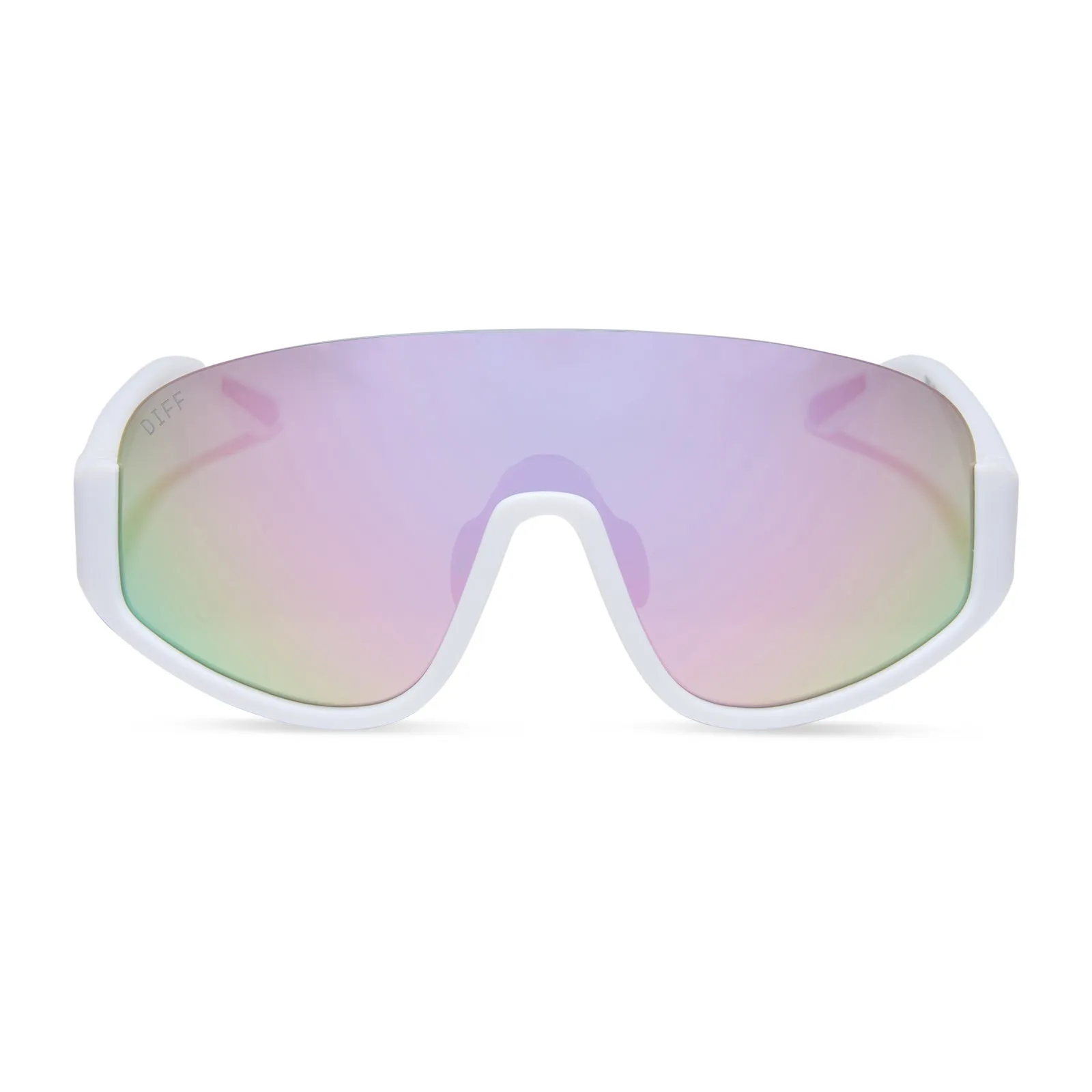 BLAZER - MATTE WHITE   LAVENDER MIRROR   POLARIZED SUNGLASSES