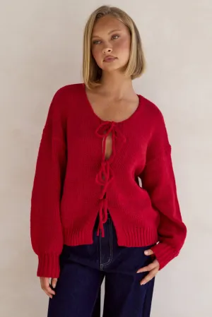 Cassie Knit Jumper (Red)