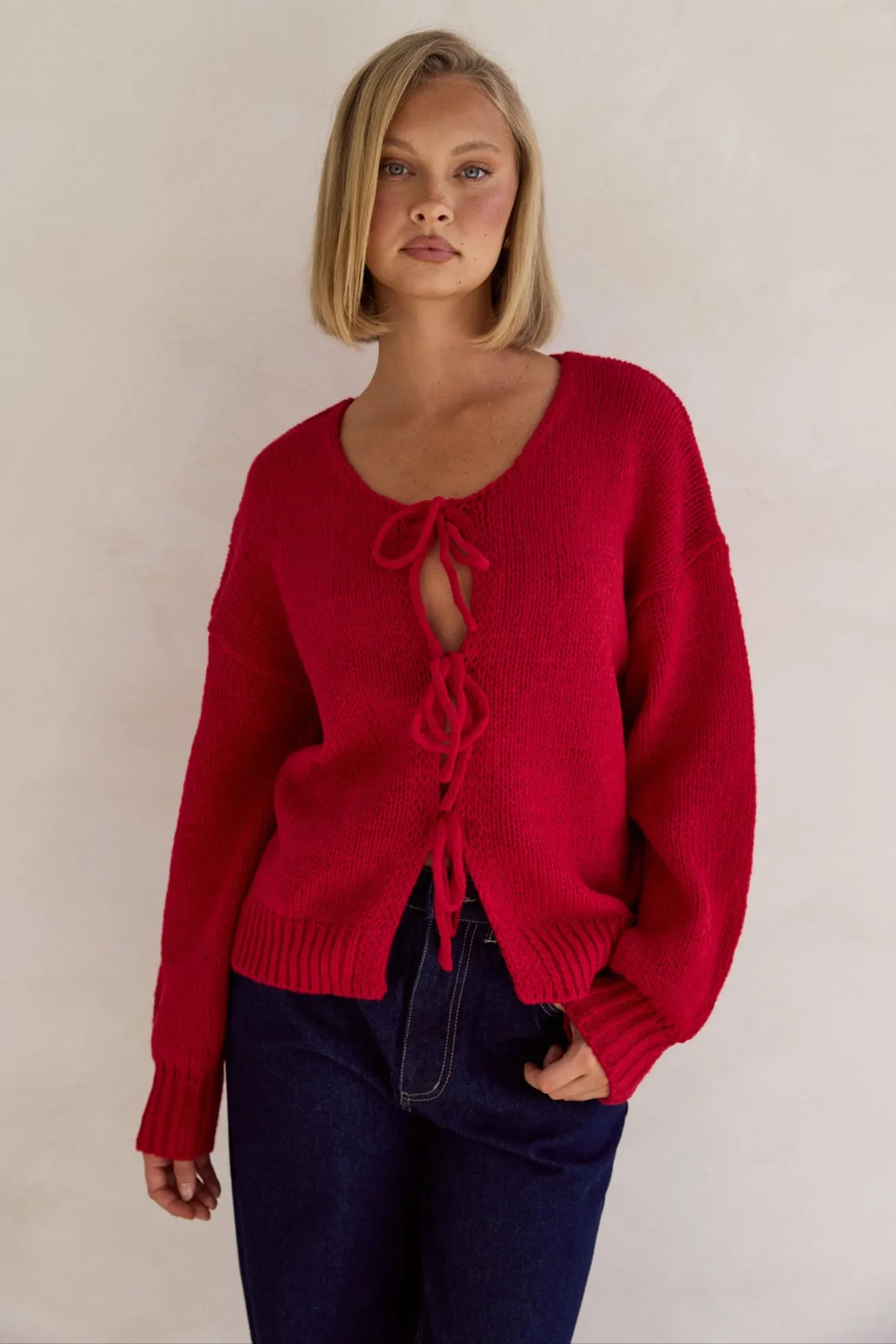 Cassie Knit Jumper (Red)