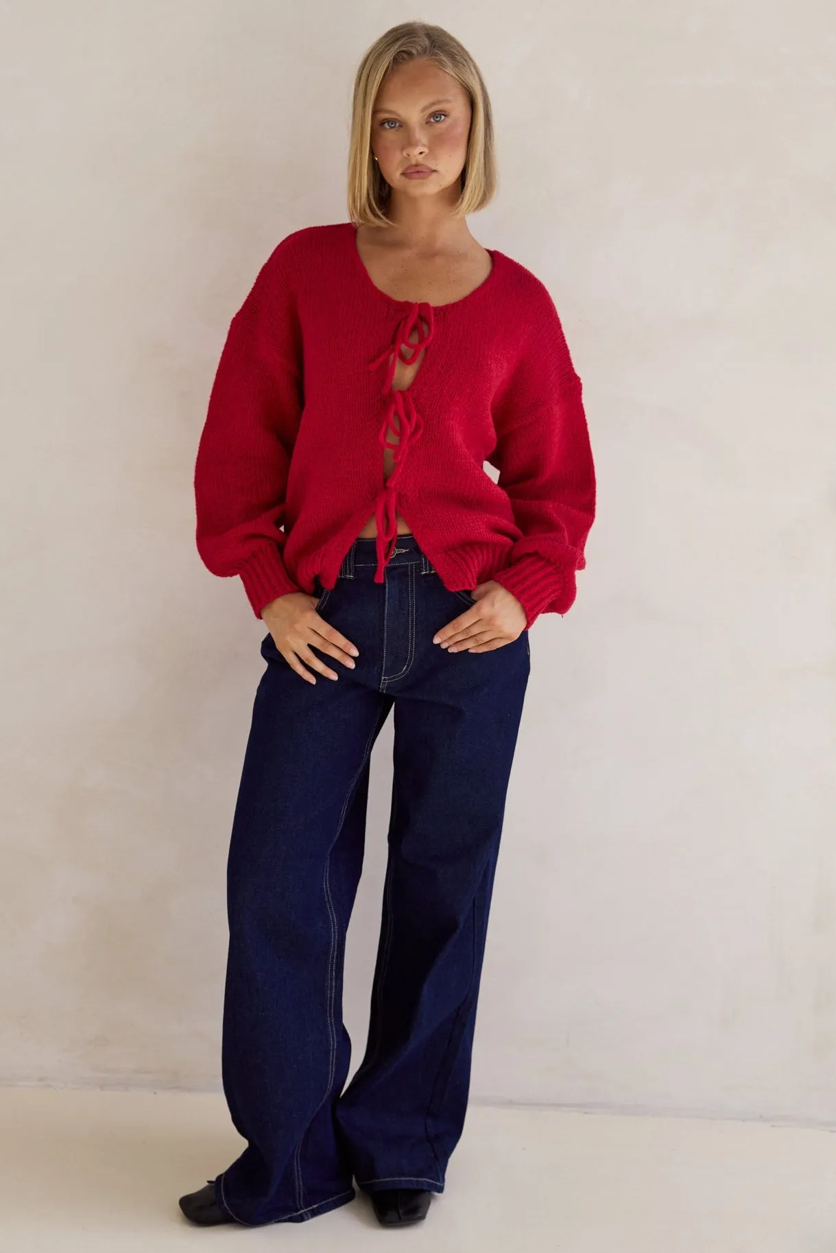 Cassie Knit Jumper (Red)