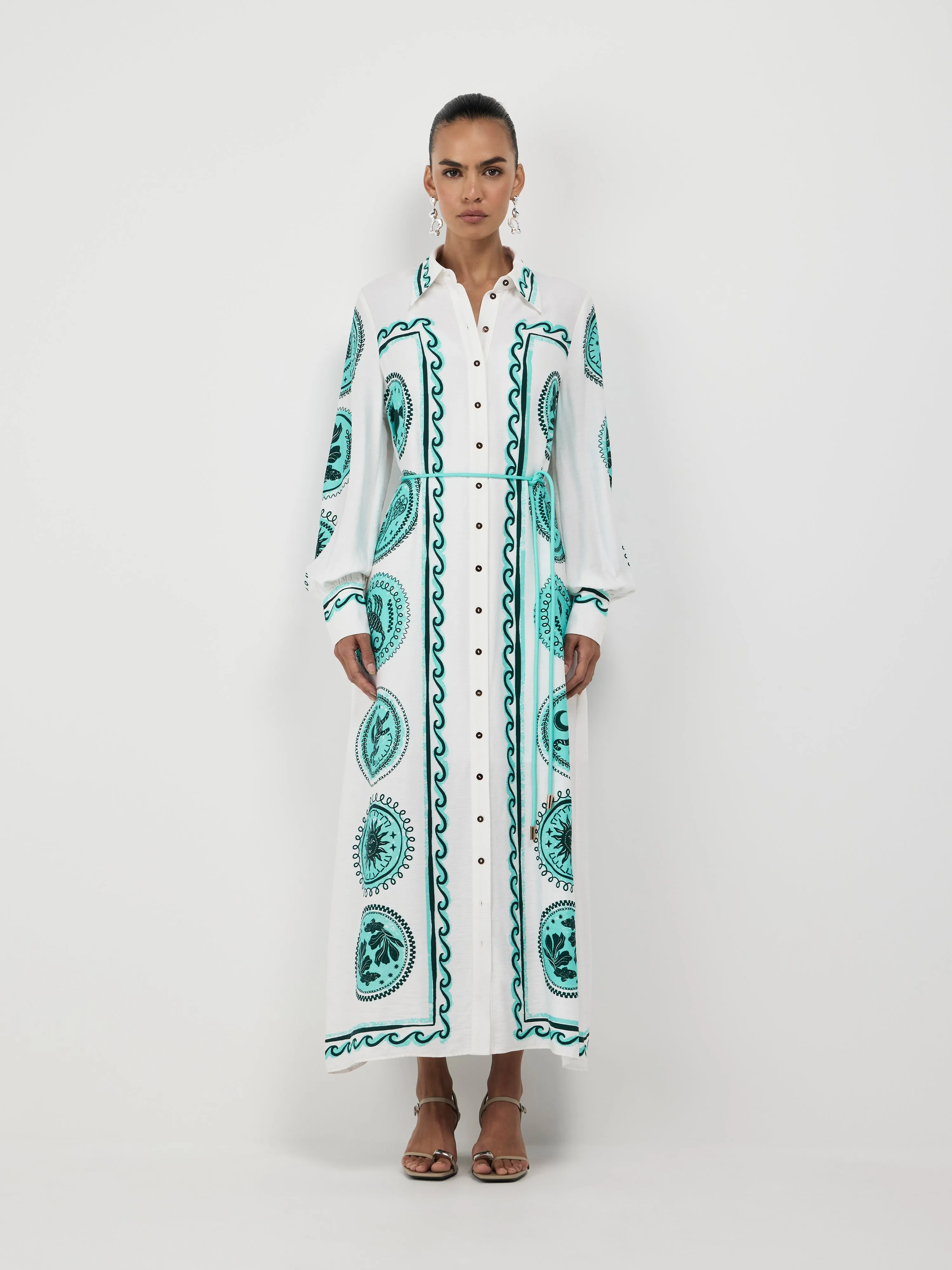 CELESTIAL TILE MAXI DRESS
