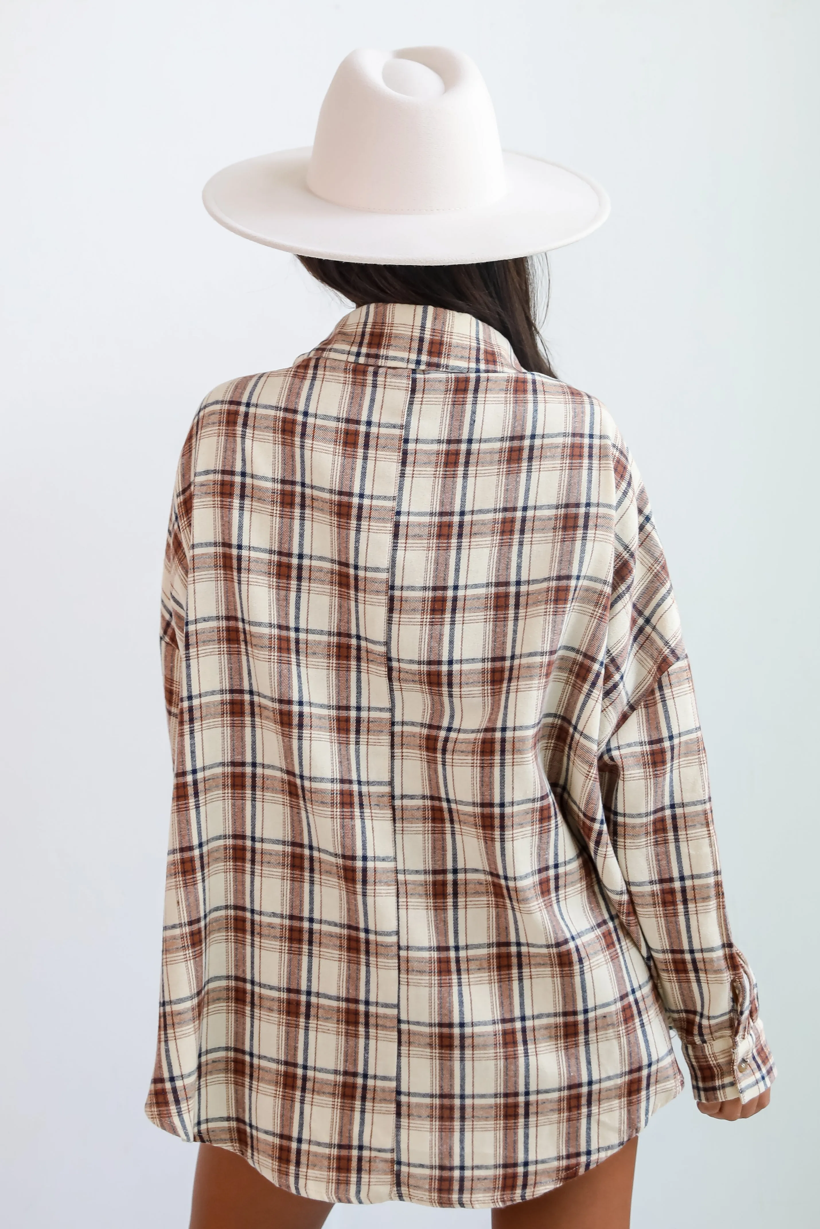 FINAL SALE - Adorably Classic Beige Plaid Flannel