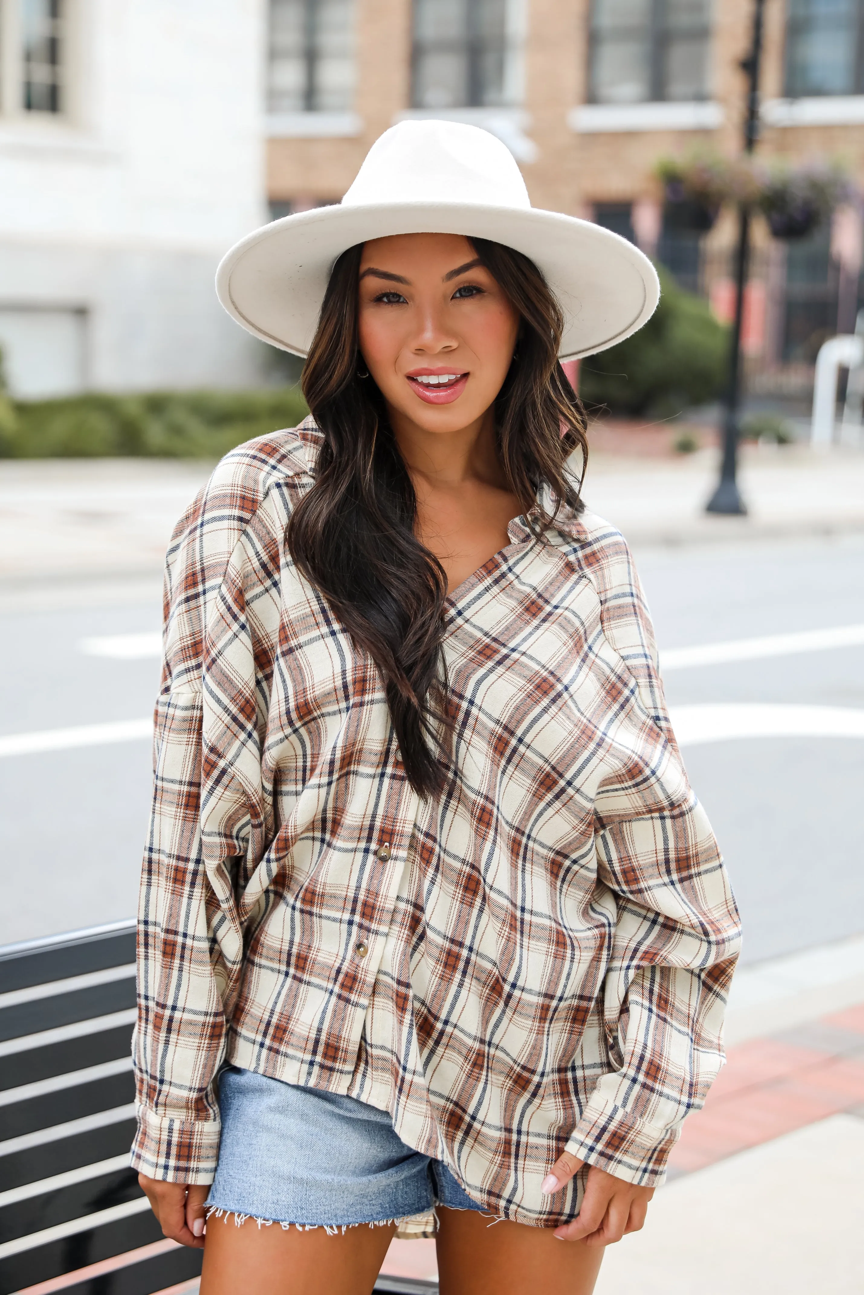 FINAL SALE - Adorably Classic Beige Plaid Flannel