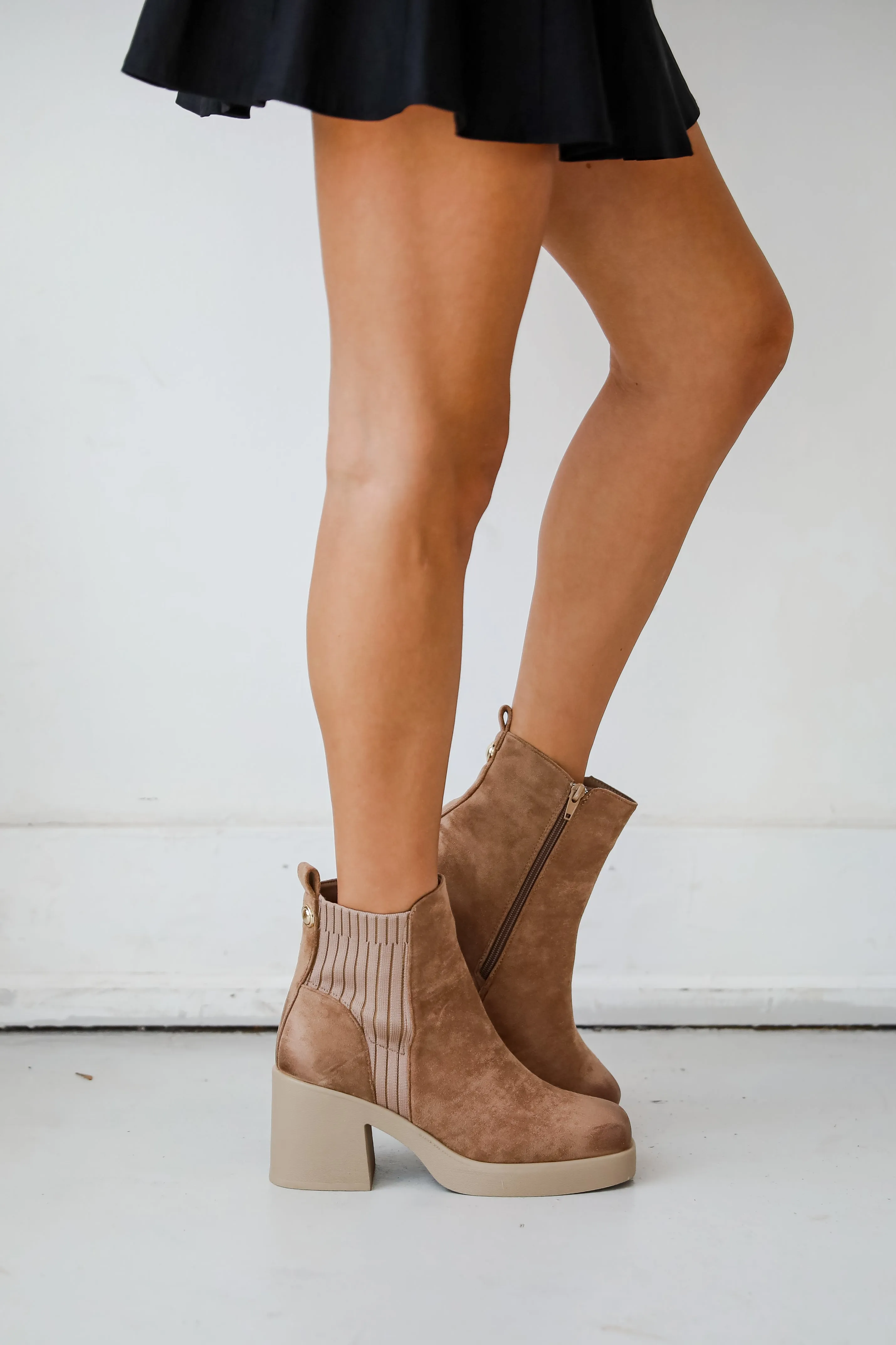 FINAL SALE - Get In Line Platform Booties
