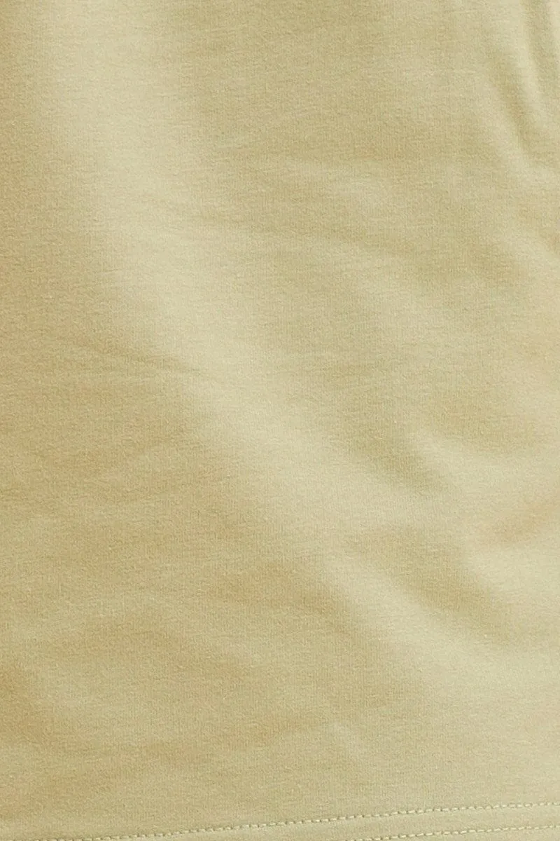 Green Relaxed Short Pull On Cotton Terry Stretch
