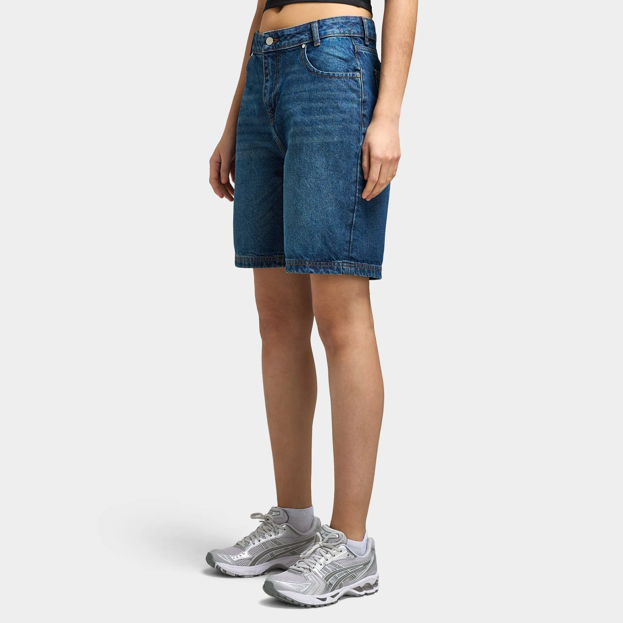 Hoodrich Women's Distressed Applique Jort / Indigo Wash