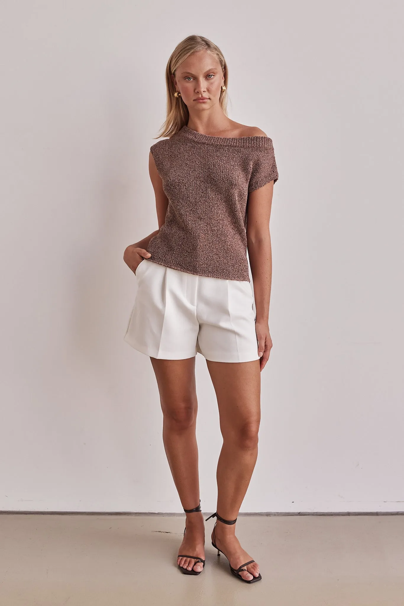 Lucie Knit Top (Chocolate)