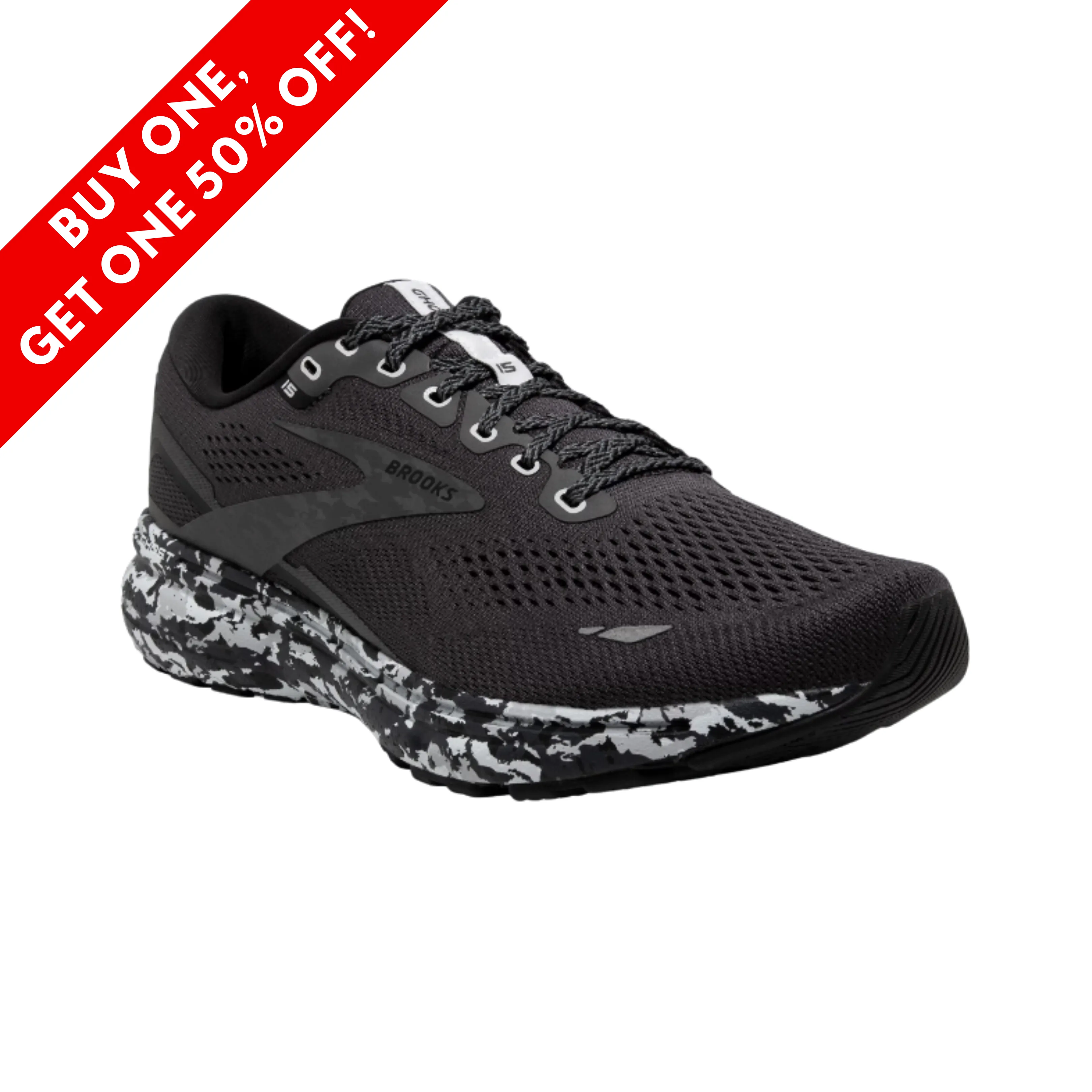 Men's Ghost 15 – Ebony/Black/Oyster D Width