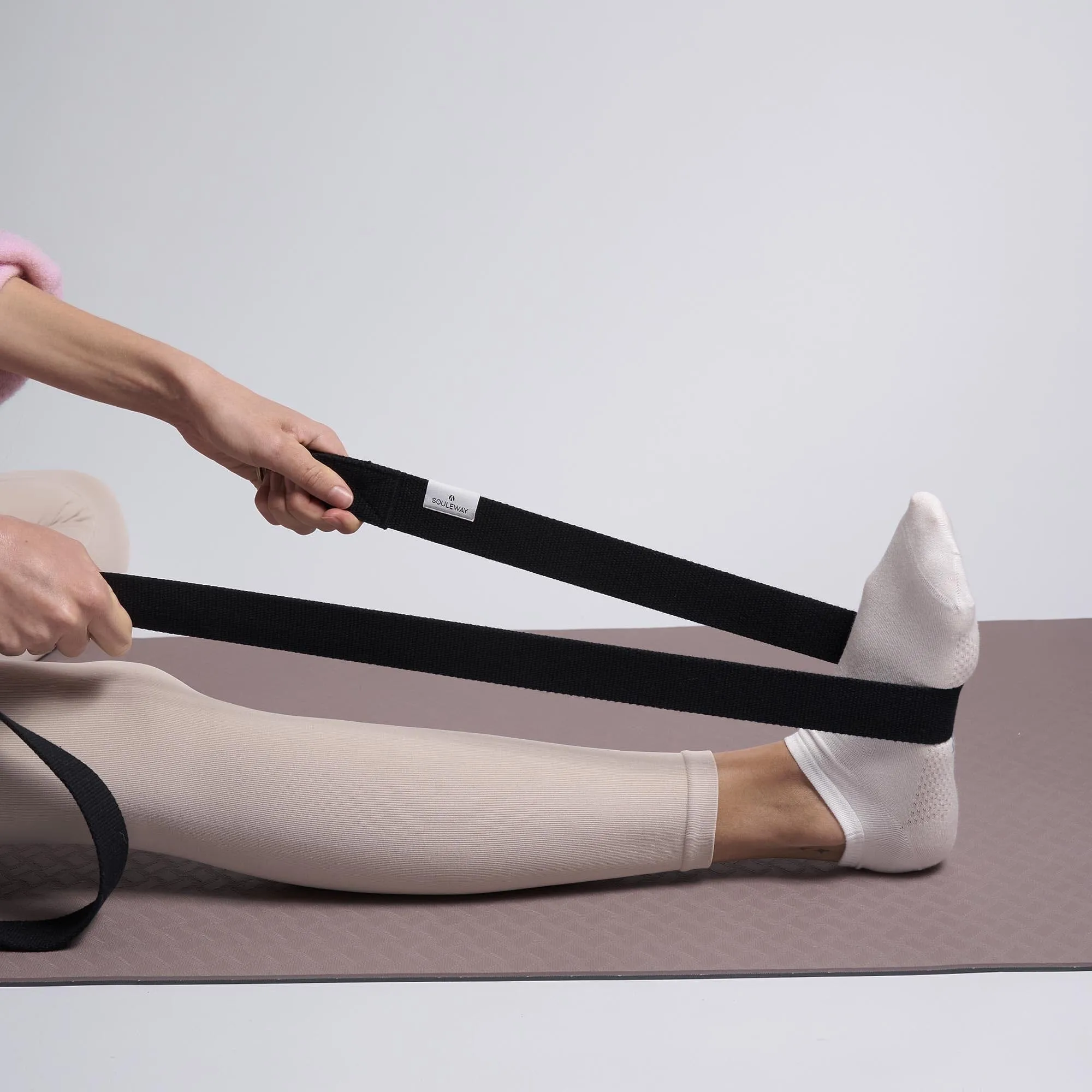 Natural Cotton Yoga Strap | Night Black