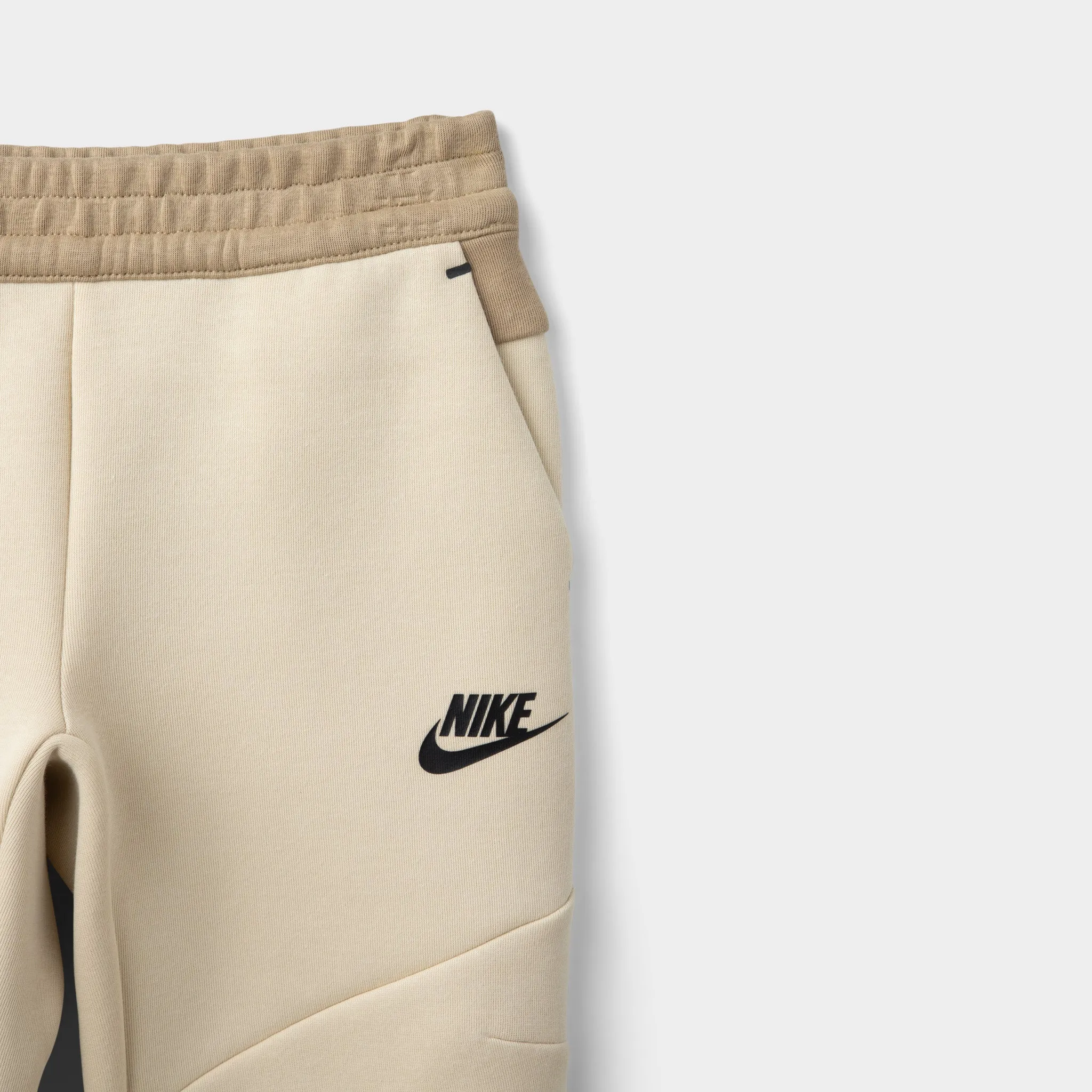 Nike Sportswear Children's Tech Fleece Full Zip Hoodie Set / Light Khaki
