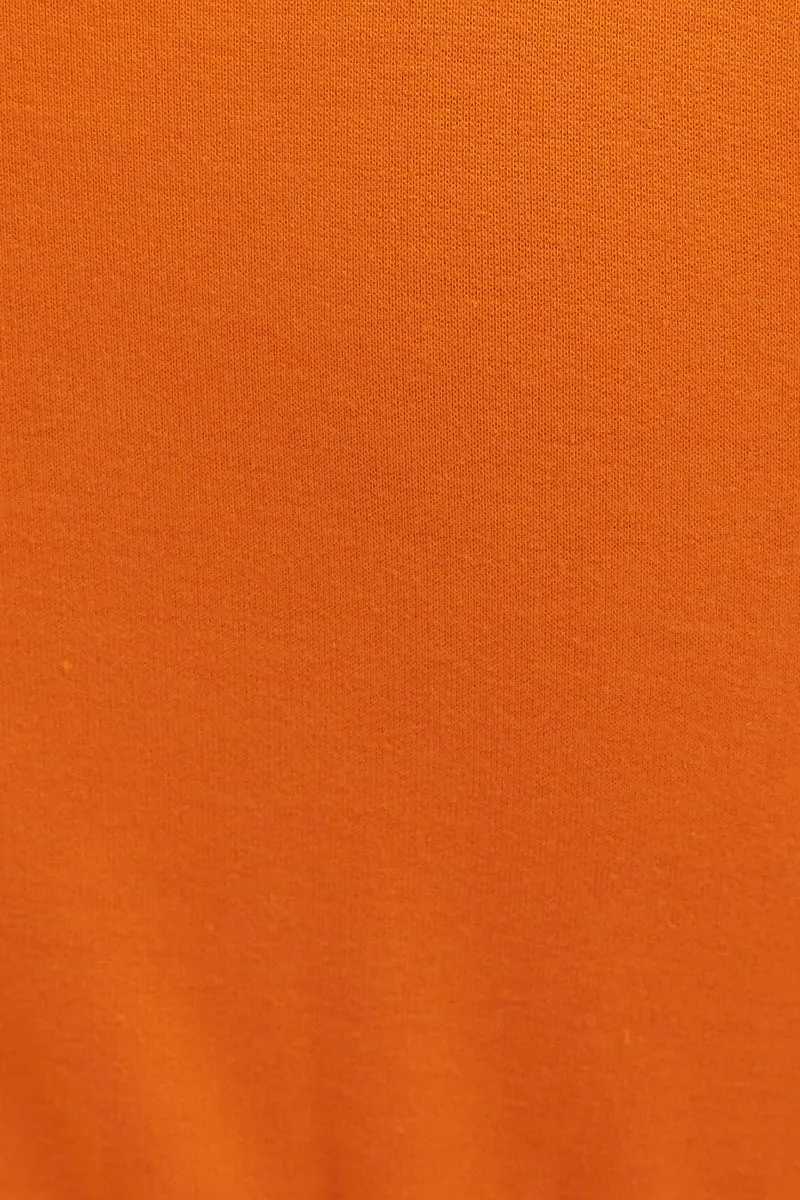 Orange Crop Top Loungewear Set