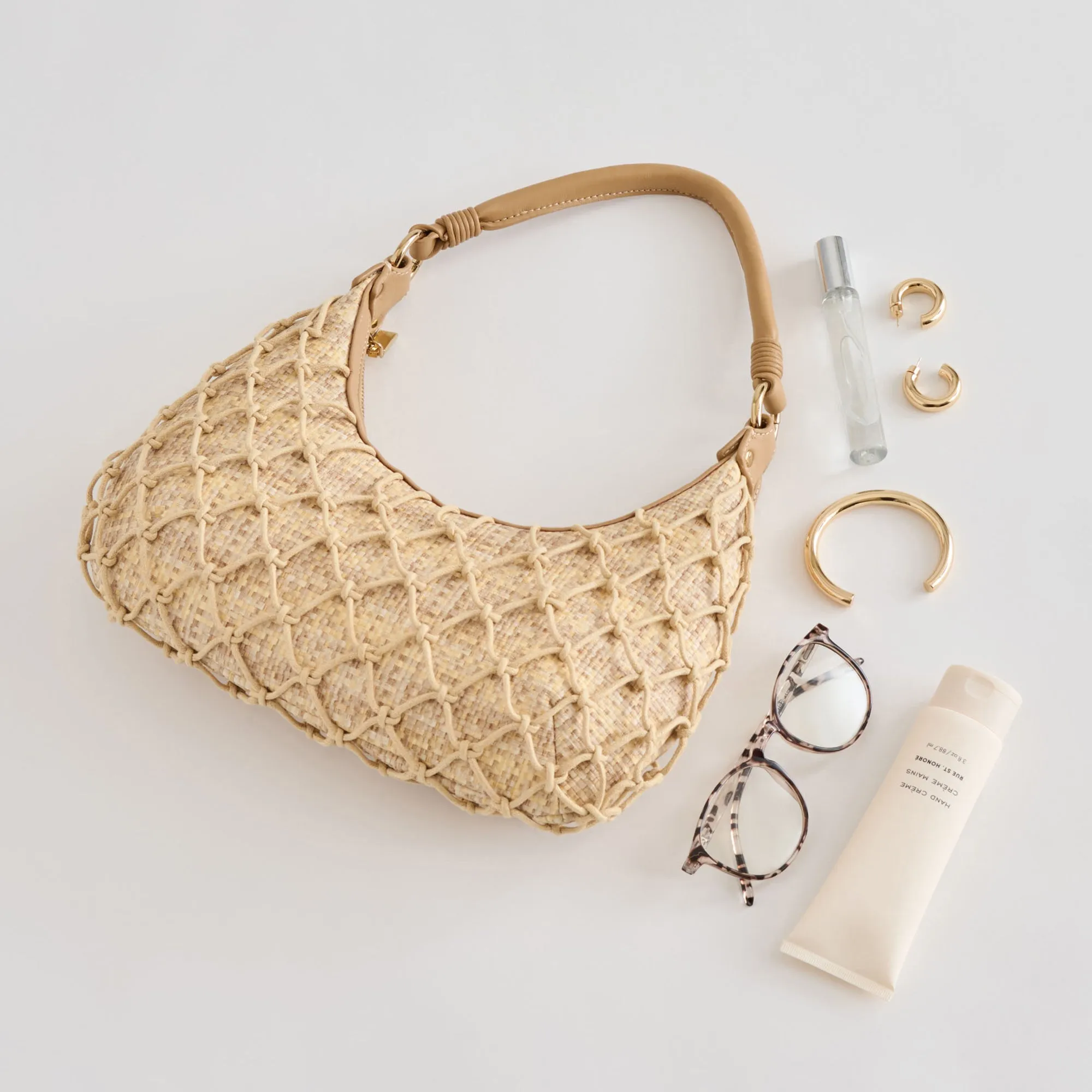 POSITANO SHOULDER BAG NATURAL RAFFIA