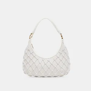 POSITANO SHOULDER BAG WHITE RAFFIA