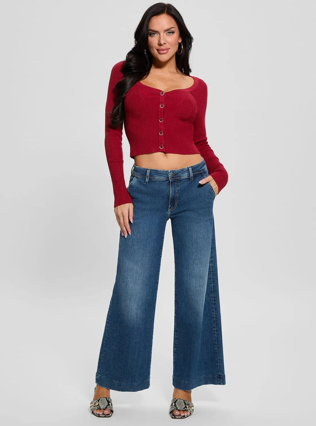 Red Katelyn Knit Cardigan