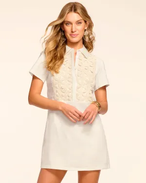Sabrina Embellished Linen Mini Dress