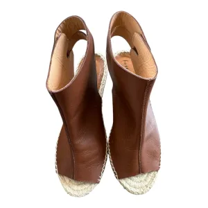 Shoes Heels Wedge By BETTYE MULLER In Brown & Tan, Size:8