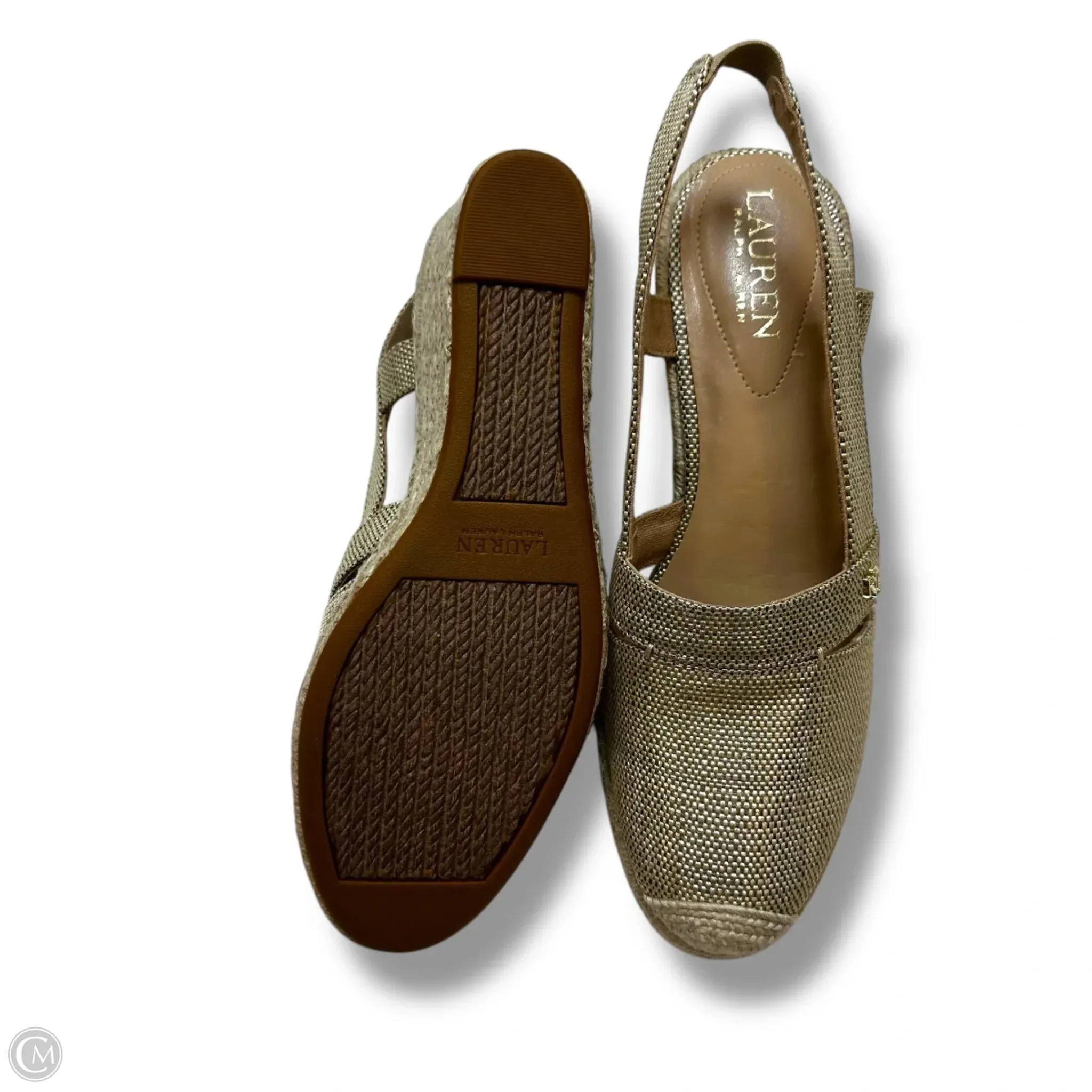Shoes Heels Wedge By Ralph Lauren In Tan, Size: 8