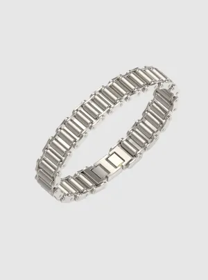Silver Bicycle Chain Bracelet