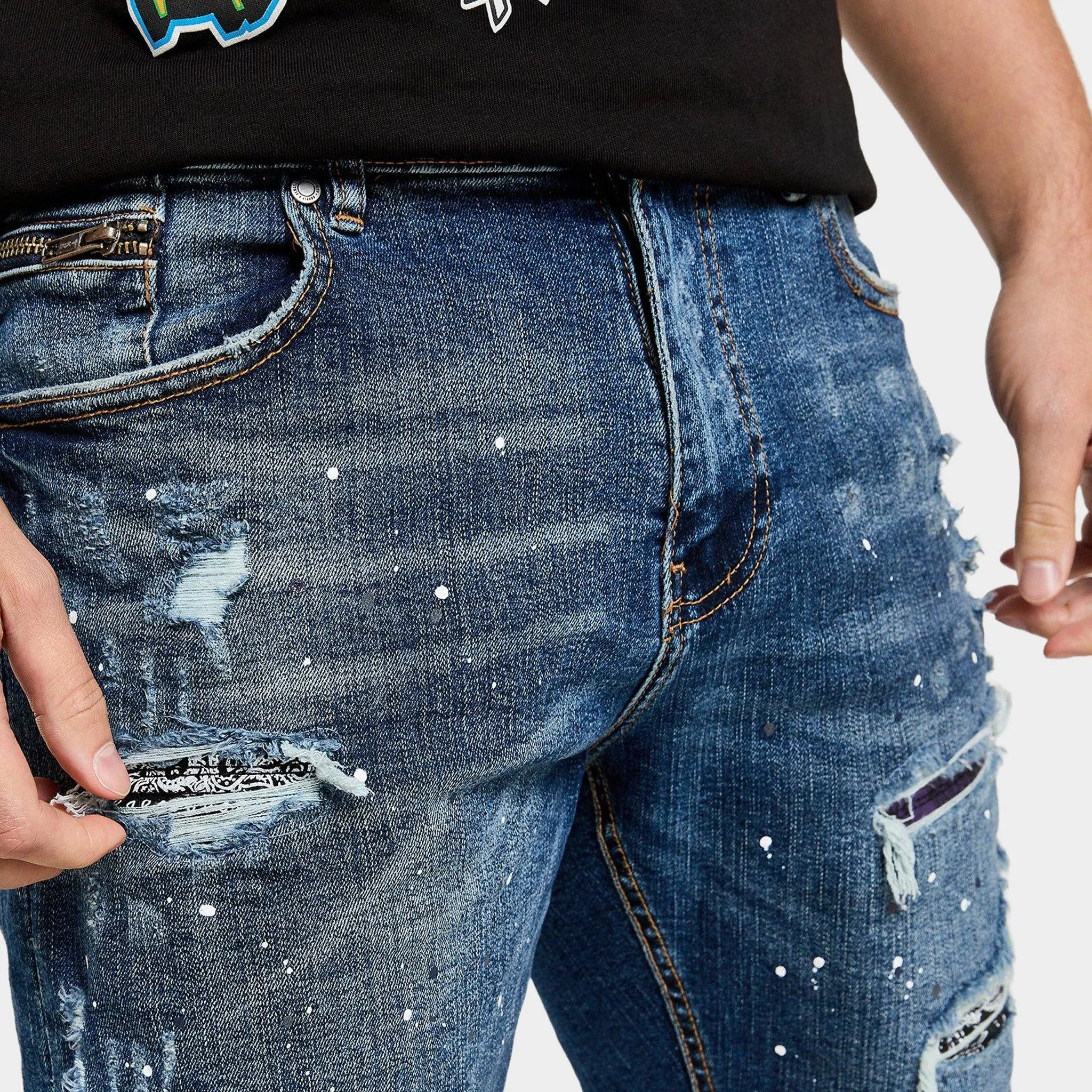 Supply & Demand Scoot Denim Shorts / Mid Blue Wash