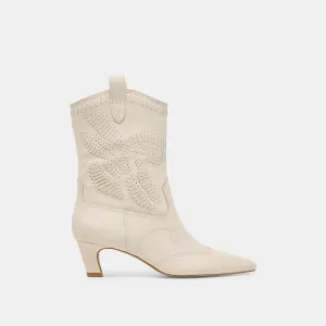 TAVLA BOOTS OFF WHITE LEATHER