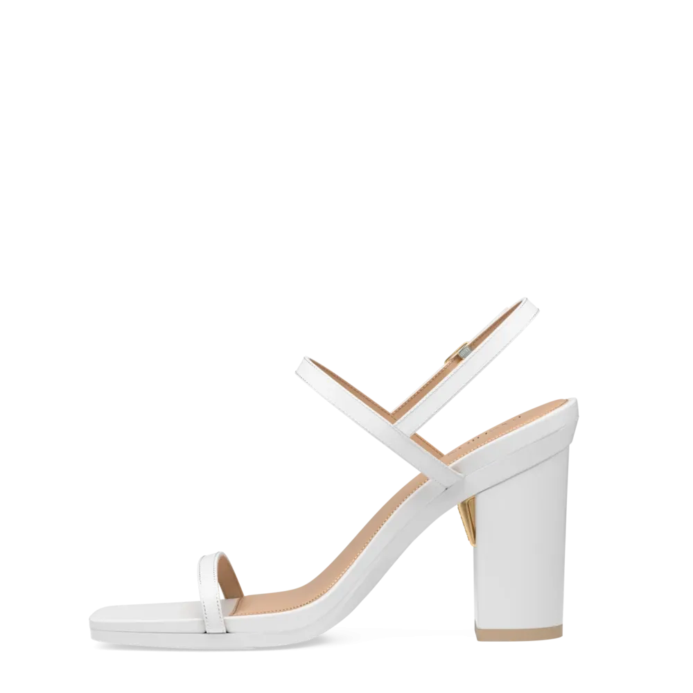 The Miranda - White Leather 4 Block