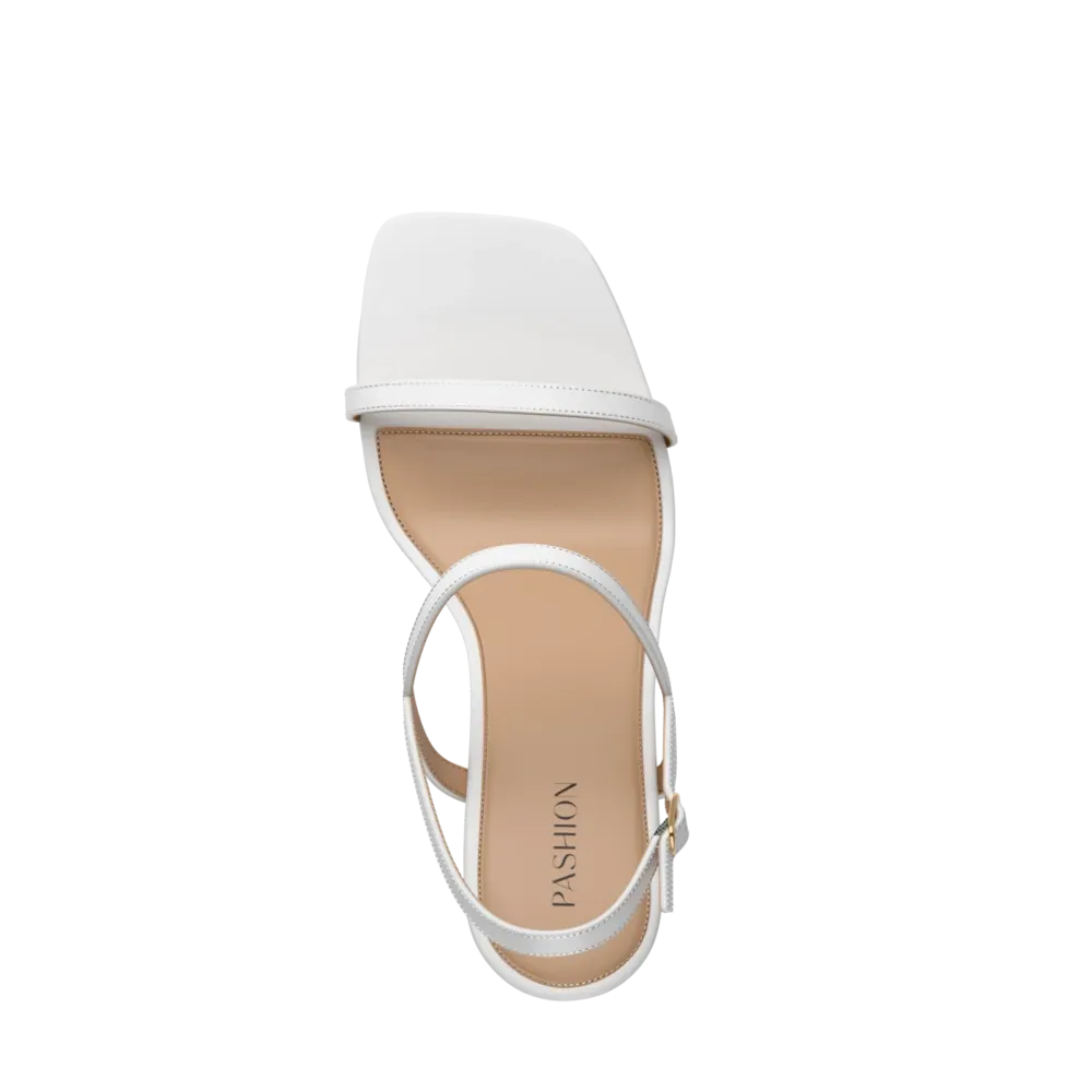 The Miranda - White Leather 4 Block