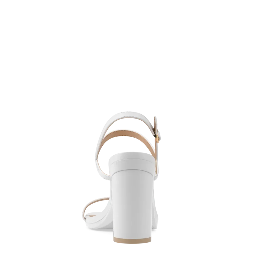 The Miranda - White Leather 4 Block